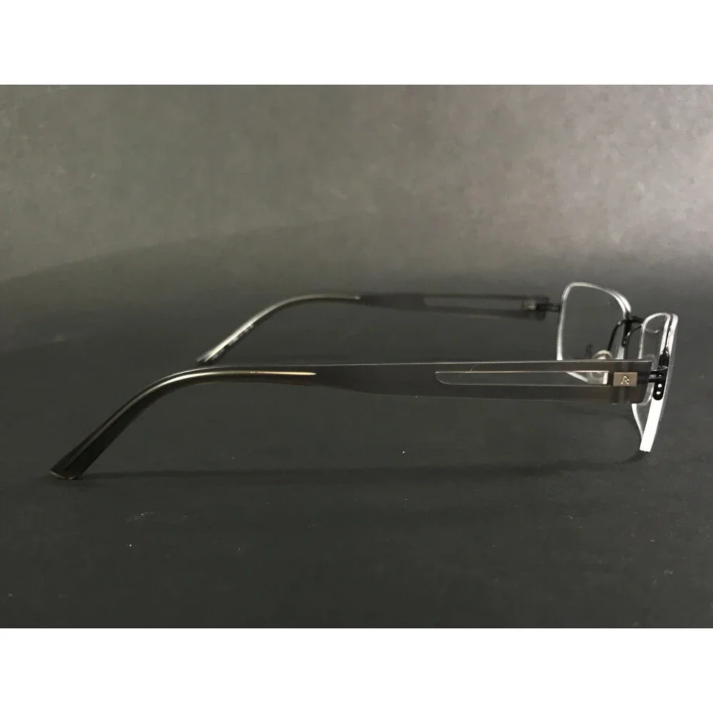 Rodenstock Eyeglasses Frames R4890 A Black Gray Half Rim Rectangle 52-17-135